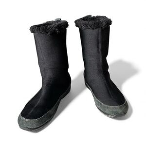 AETREX Berries Neoprene & Suede, Sherpa Lined Water Resist Flat Boots, 9